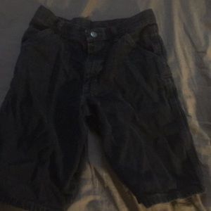 Black skinny jean shorts